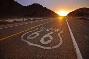 zonsondergang op de Route 66 | Route 66